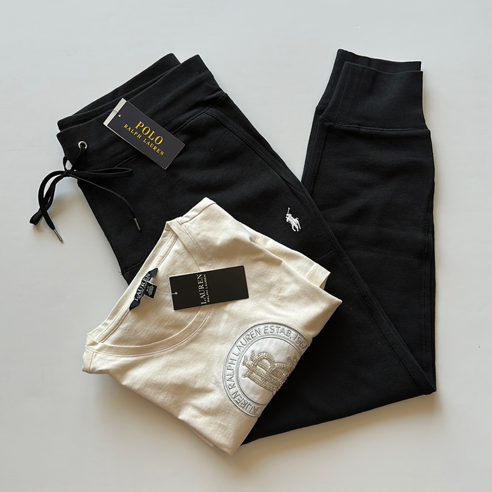 New with tag Ralph Lauren joggers and T-shirt set